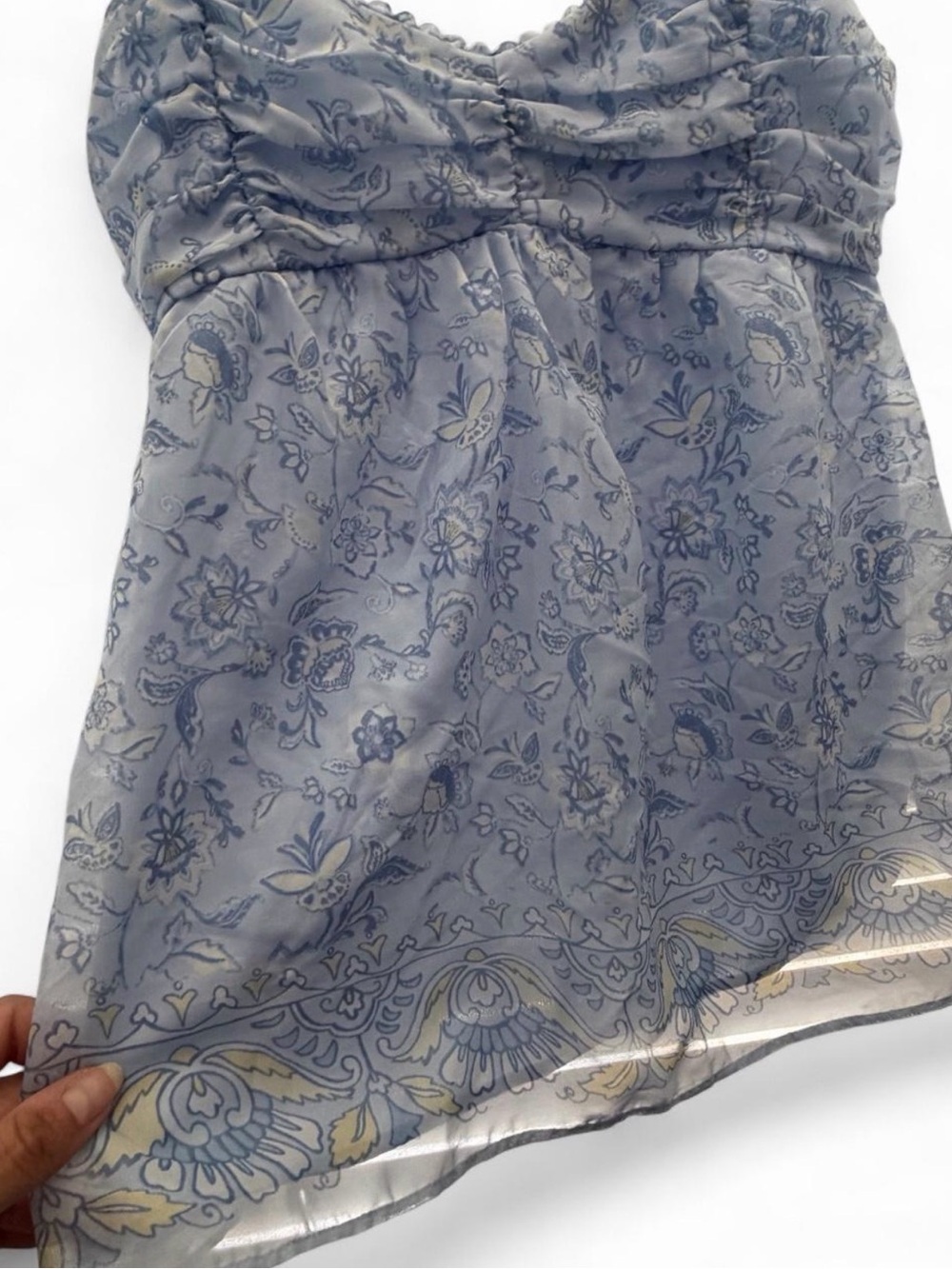 Hollister Blue Floral Print Chiffon Camisole